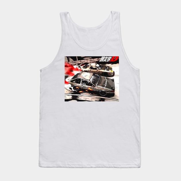 Animauto - Takumi vs Ryosuke - Initial D Tank Top by Animauto